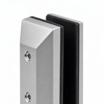 Square Cover-Plate Glass Pool Fence Spigot — Matte silver appearance concept