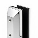 Square Cover-Plate Glass Pool Fence Spigot — Polished silver appearance concept