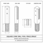 Threaded-Shank Core-Drill Pool Fence Spigot