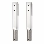 Threaded-Shank Core-Drill Pool Fence Spigot — Polished silver appearance concept