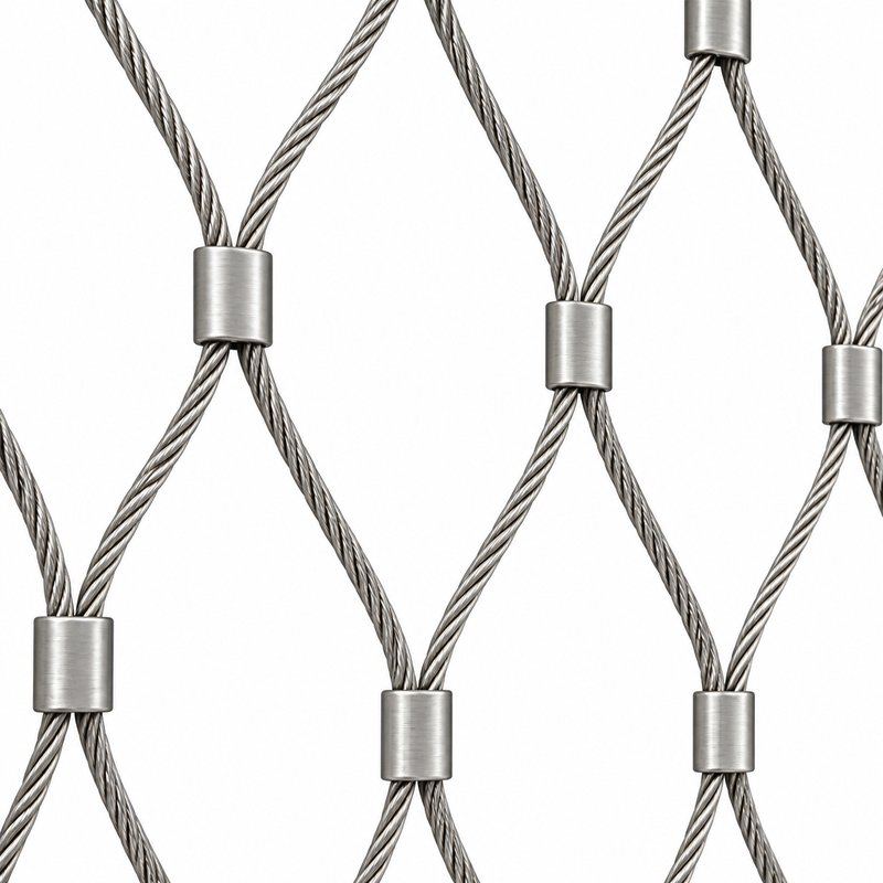 Elongated Diamond Mesh Panel — Fine brushed silver appearance