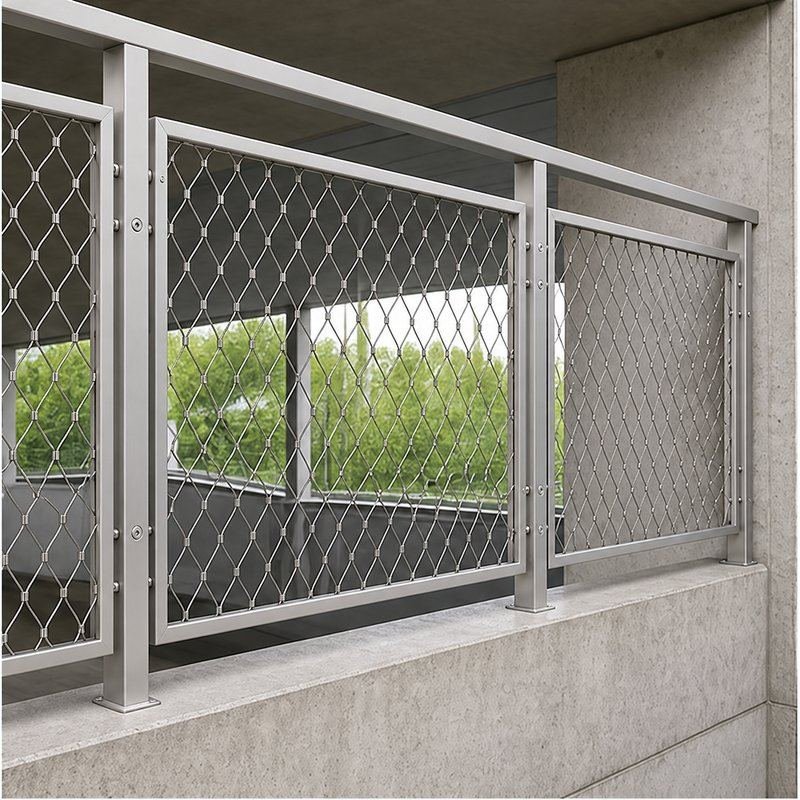 Elongated Diamond Mesh Panel — Matte silver appearance