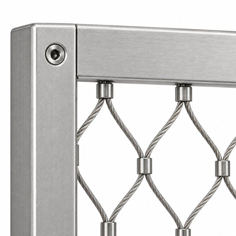 Elongated Diamond Mesh Panel — Matte silver appearance