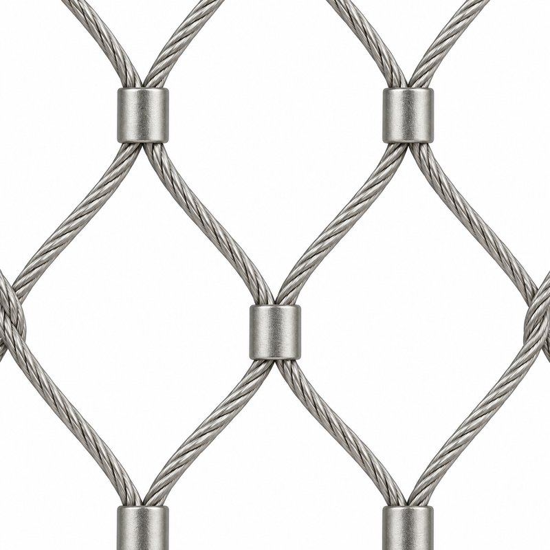 Elongated Diamond Mesh Panel — Matte silver appearance