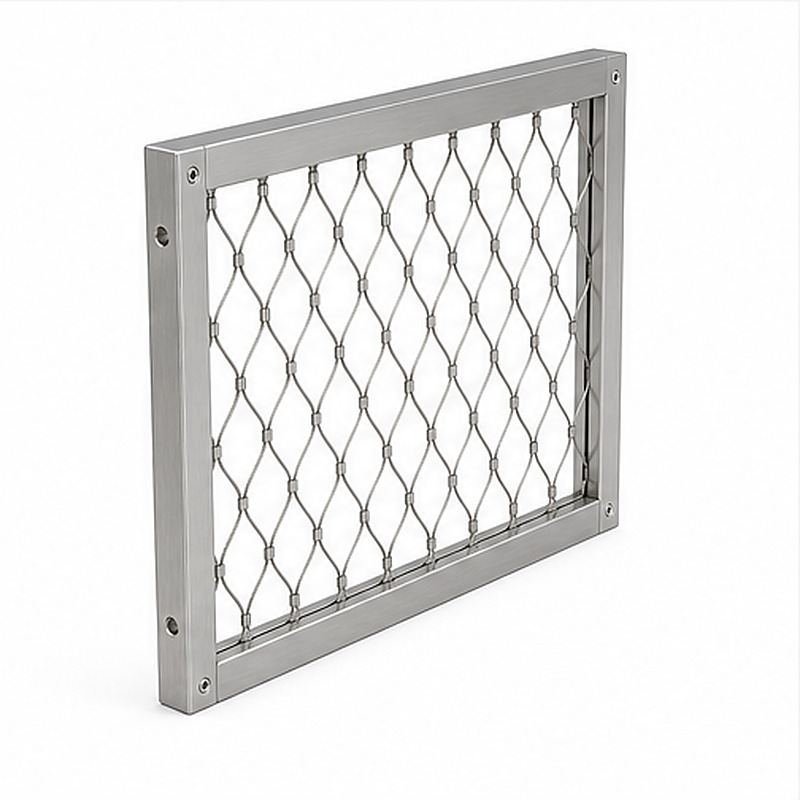 Elongated Diamond Mesh Panel — Silver appearance