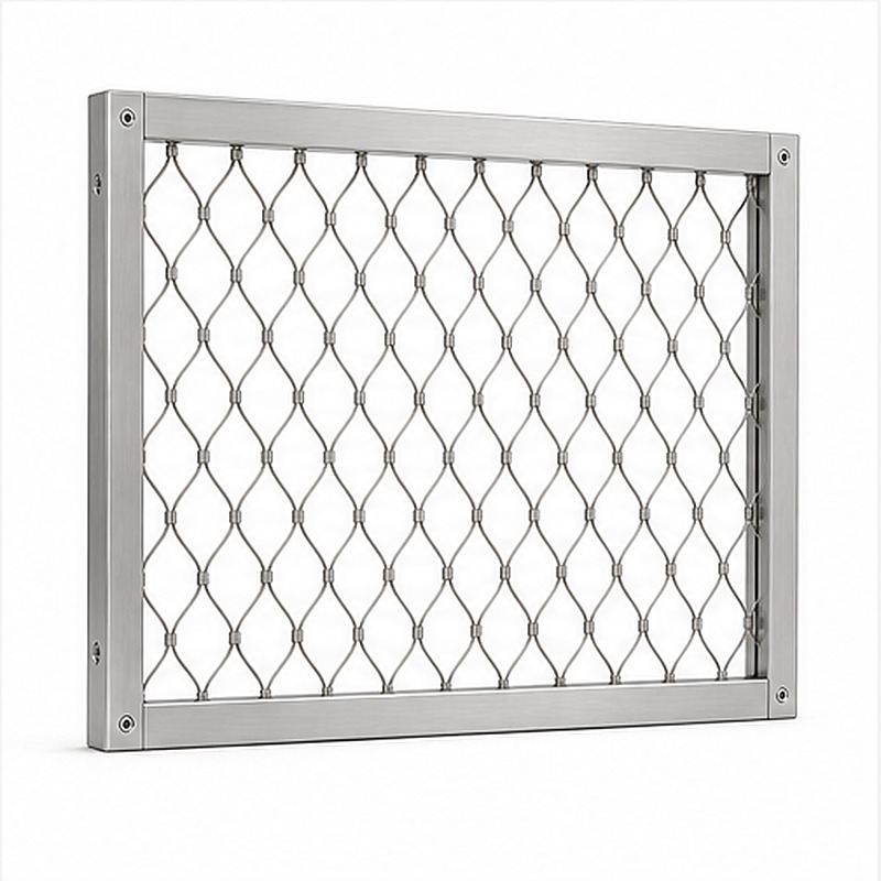 Elongated Diamond Mesh Panel — Silver appearance