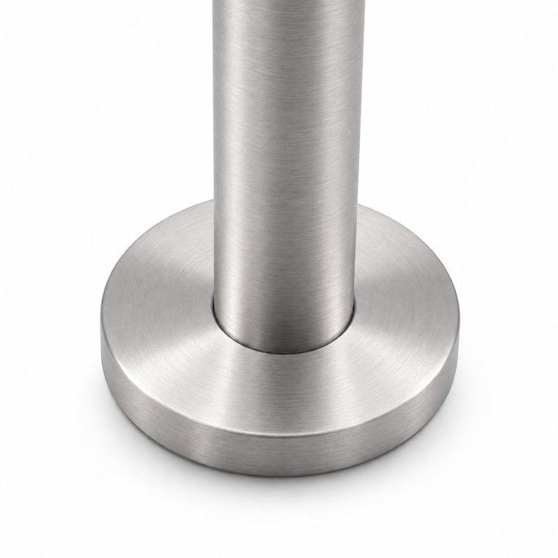Female Threaded Standoff Foot — Fine brushed silver appearance