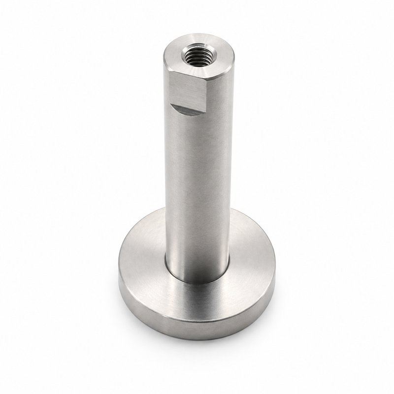 Female Threaded Standoff Foot — Matte silver appearance