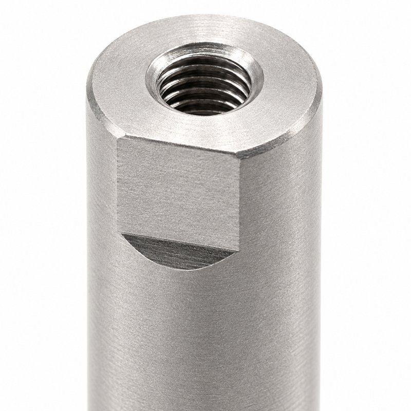 Female Threaded Standoff Foot — Matte silver appearance