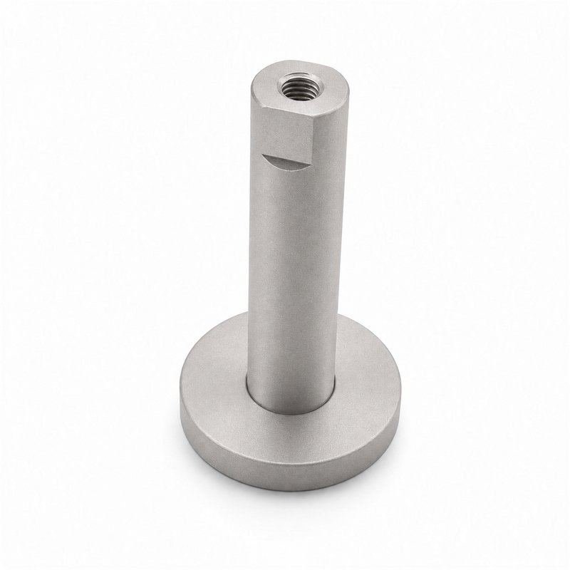 Female Threaded Standoff Foot — Matte silver appearance