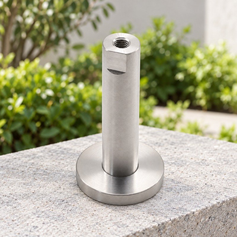 Female Threaded Standoff Foot — Silver appearance