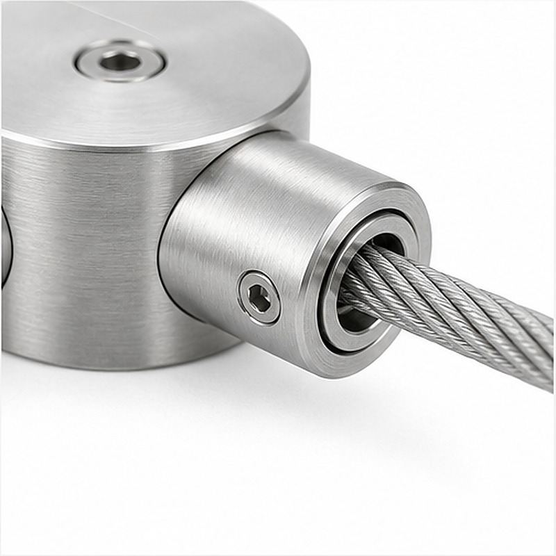Four Way Cable Cross Connector — Silver appearance