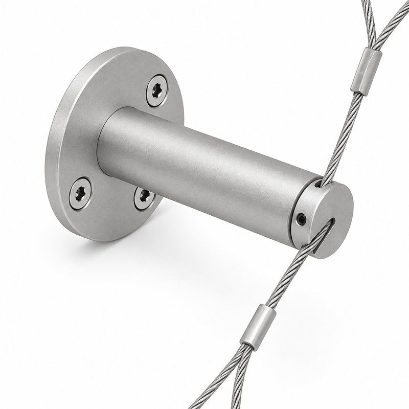 Frameless Diamond Cable Trellis — Matte silver appearance