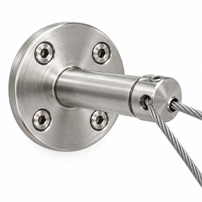 Frameless Diamond Cable Trellis — Satin silver appearance