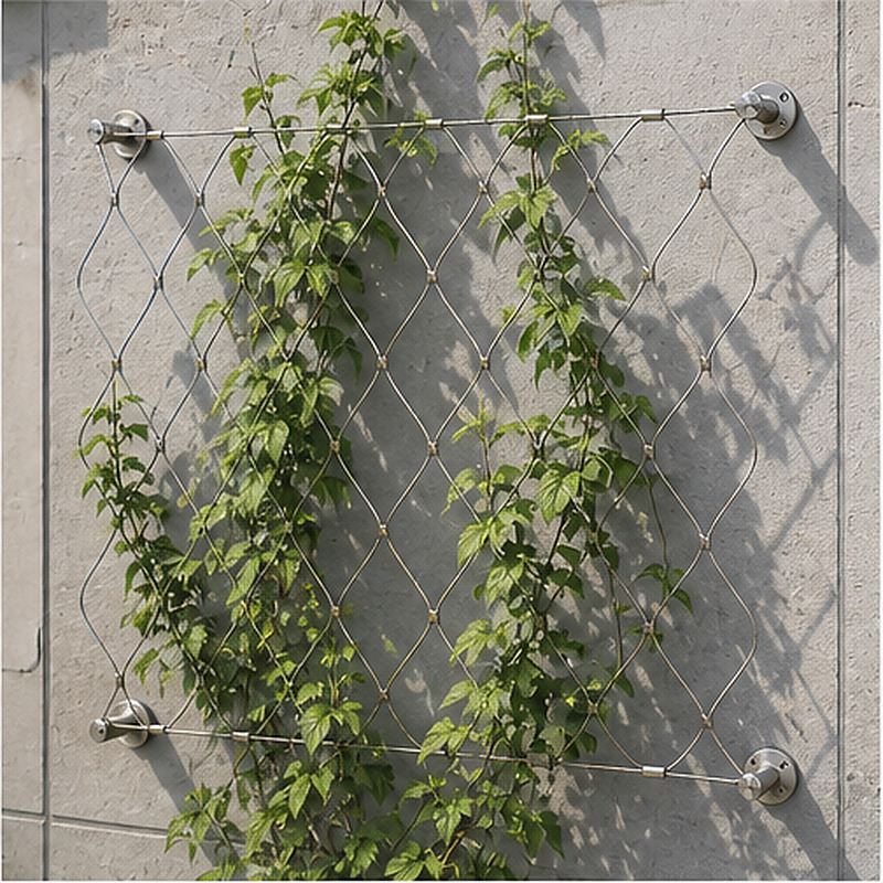 Frameless Diamond Cable Trellis — Silver appearance