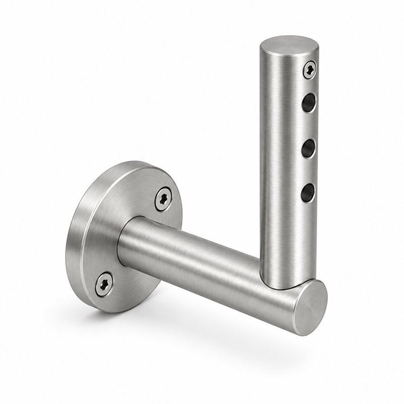 L Shaped Cable Trellis Bracket — Fine brushed silver appearance