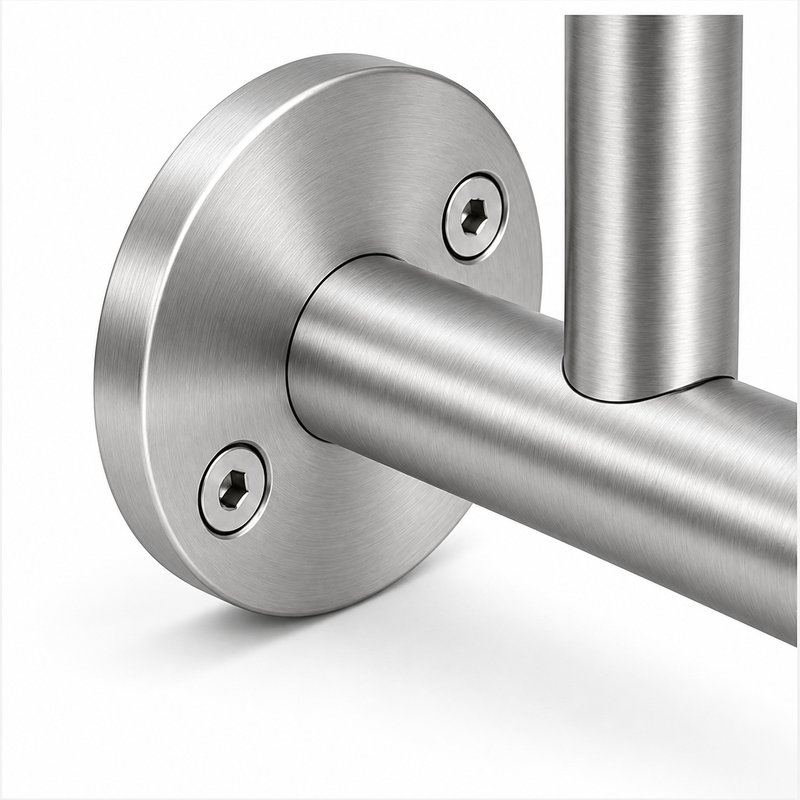 L Shaped Cable Trellis Bracket — Fine brushed silver appearance