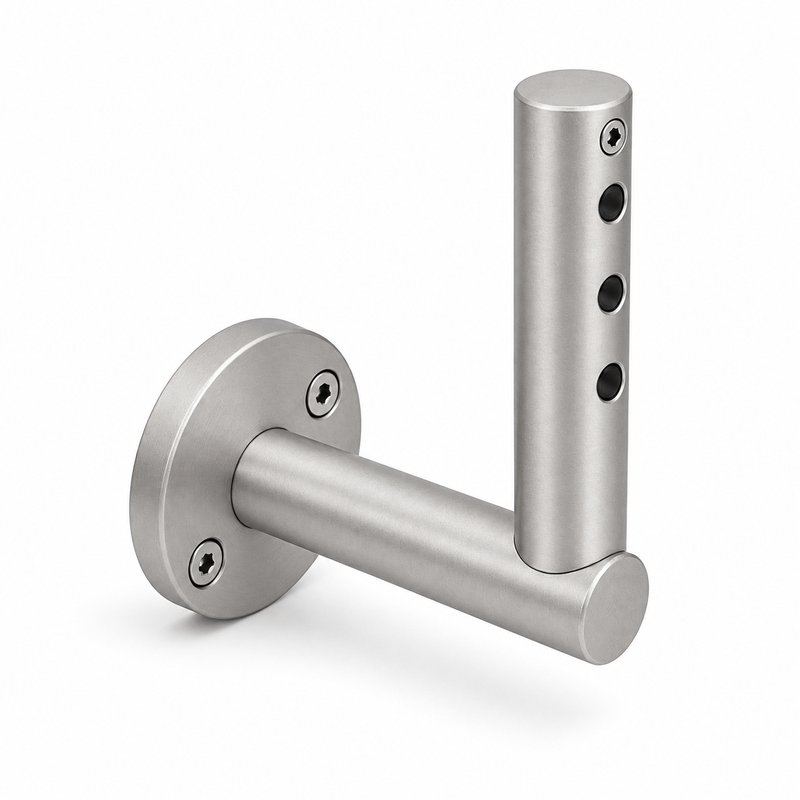 L Shaped Cable Trellis Bracket — Matte silver appearance