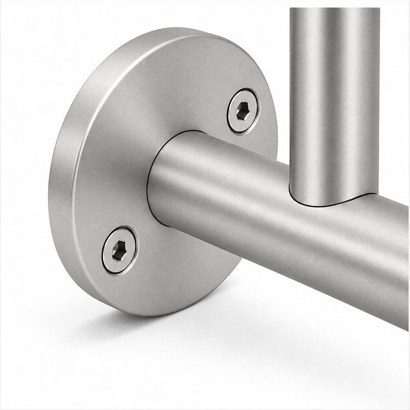 L Shaped Cable Trellis Bracket — Matte silver appearance