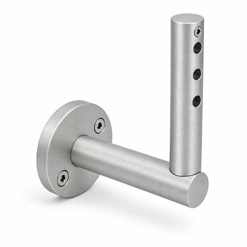L Shaped Cable Trellis Bracket — Matte silver appearance