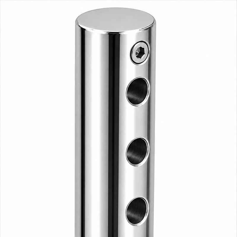L Shaped Cable Trellis Bracket — Polished silver appearance