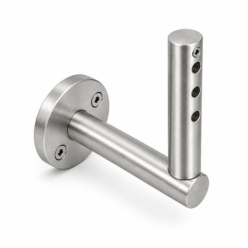 L Shaped Cable Trellis Bracket — Satin silver appearance