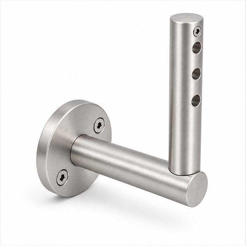 L Shaped Cable Trellis Bracket — Satin silver appearance