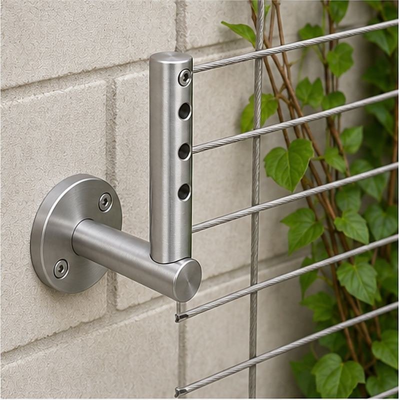 L Shaped Cable Trellis Bracket — Silver appearance