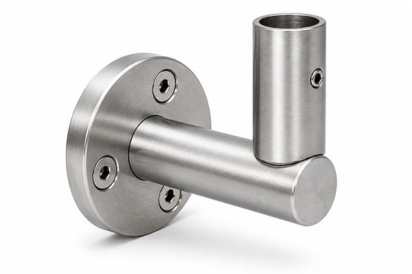 Upright Socket Wall Handrail Bracket — Reference silver appearance - catalogue reference