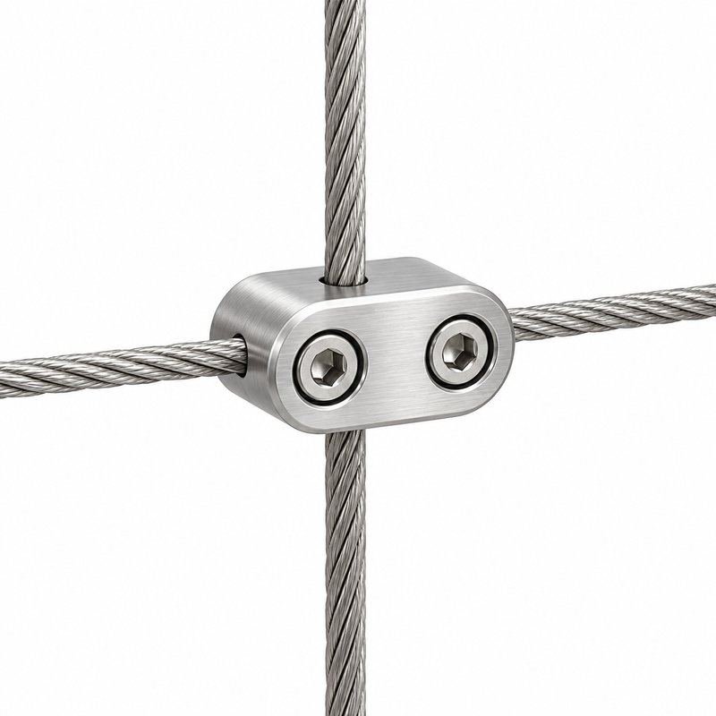Rectangular Cable Trellis Kit — Fine brushed silver appearance