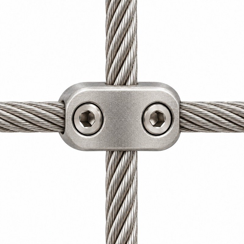 Rectangular Cable Trellis Kit — Matte silver appearance