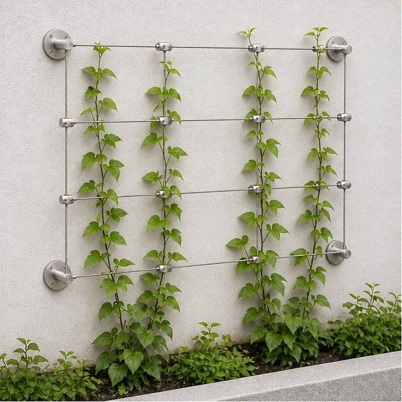 Rectangular Cable Trellis Kit — Matte silver appearance