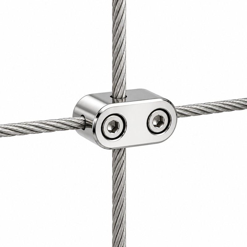 Rectangular Cable Trellis Kit — Polished silver appearance