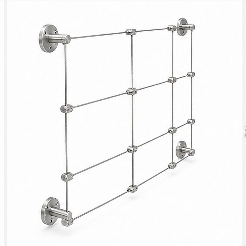 Rectangular Cable Trellis Kit — Silver appearance