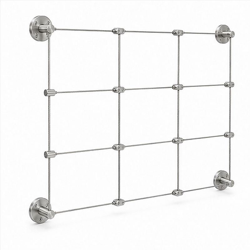 Rectangular Cable Trellis Kit — Silver appearance