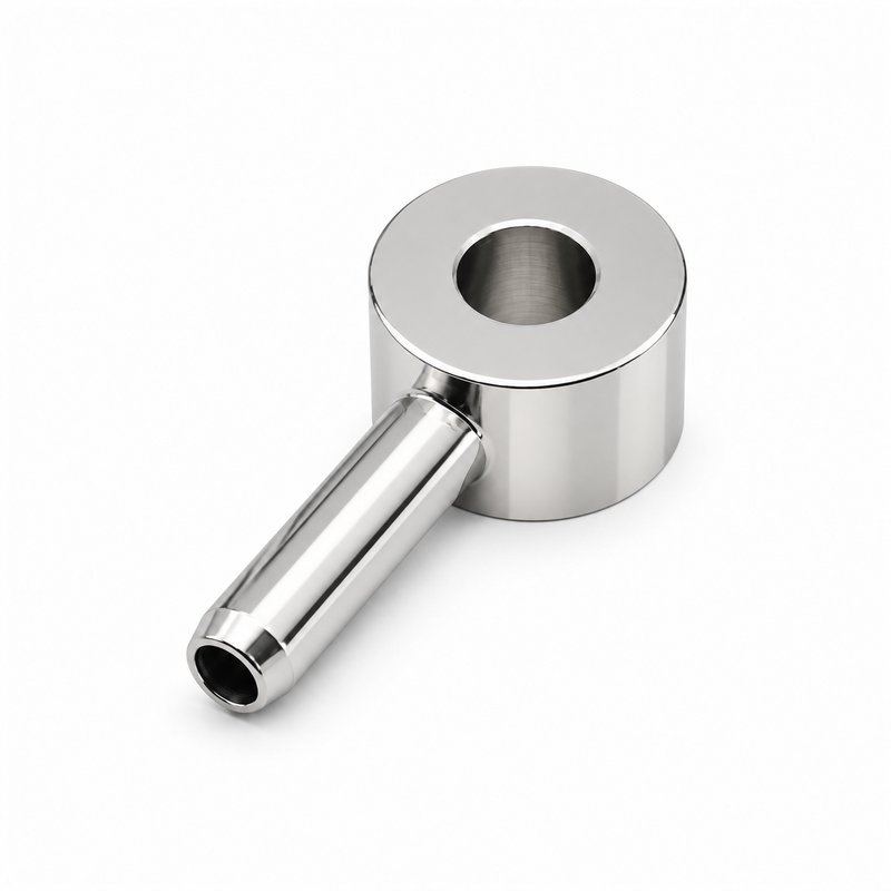 Right Angle Mesh Edge Fitting — Polished silver appearance