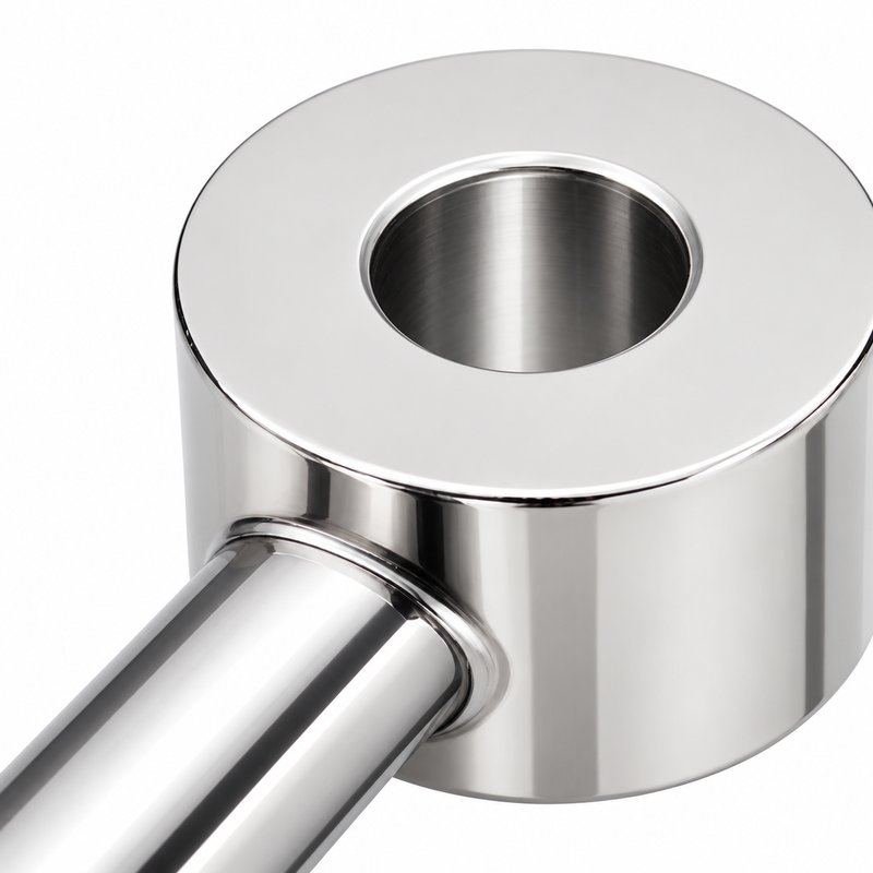Right Angle Mesh Edge Fitting — Polished silver appearance