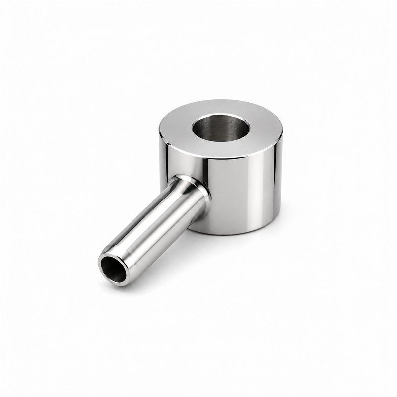 Right Angle Mesh Edge Fitting — Polished silver appearance