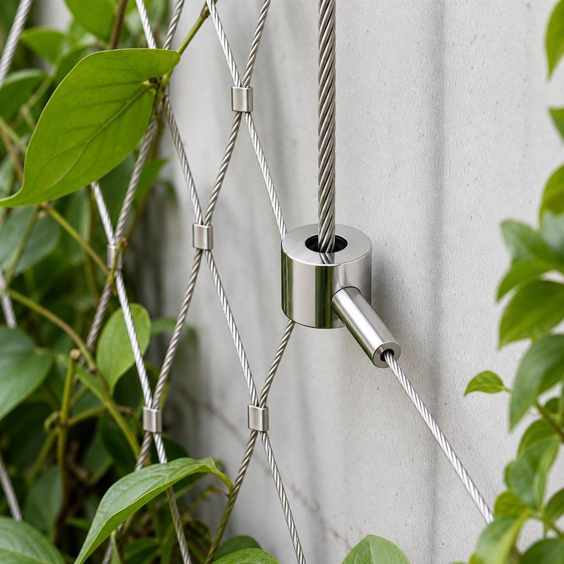 Right Angle Mesh Edge Fitting — Polished silver appearance