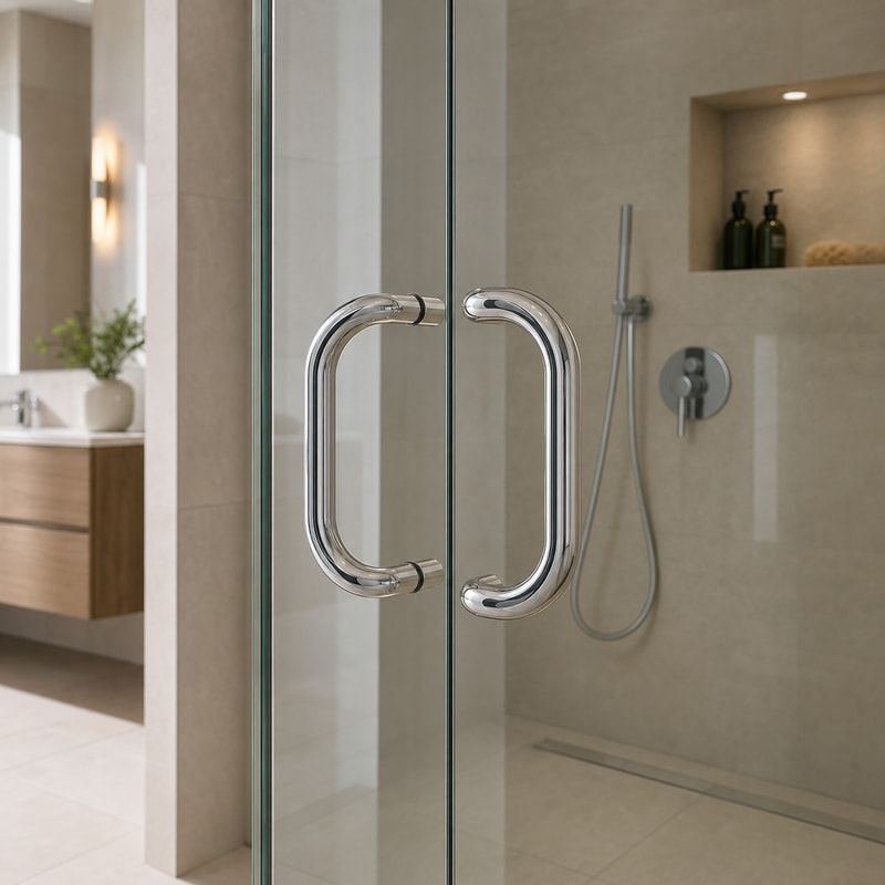 Back-to-Back Shower Door Handle