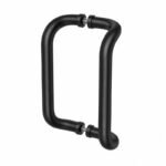 Matte Black Back-to-Back Shower Door Handle — Finish Concept