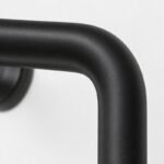 Matte Black Back-to-Back Shower Door Handle — Finish Concept