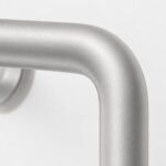 Matte Silver Back-to-Back Shower Door Handle — Finish Concept