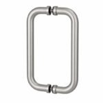 Matte Silver Back-to-Back Shower Door Handle — Finish Concept