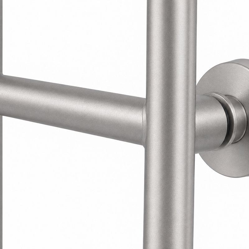 Matte Silver Ladder-Style Shower Door Handle — Finish Concept