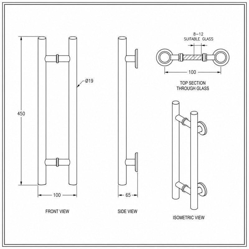 Ladder-Style Shower Door Handle