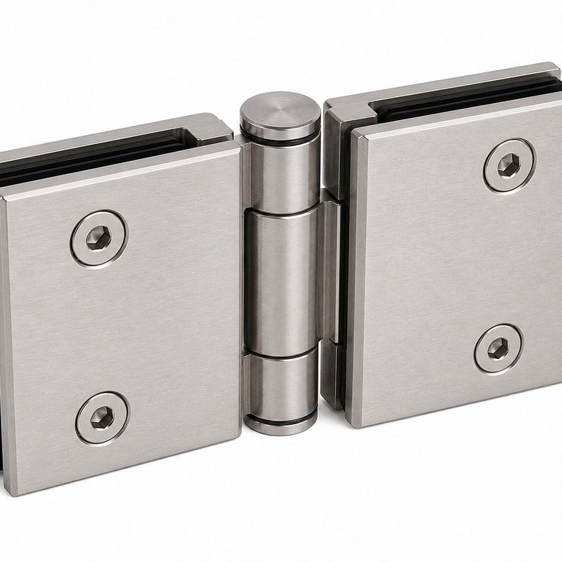 Double-Action Glass Shower Door Hinge