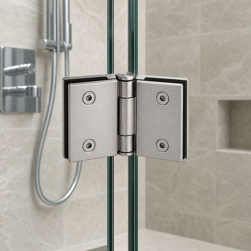 Double-Action Glass Shower Door Hinge