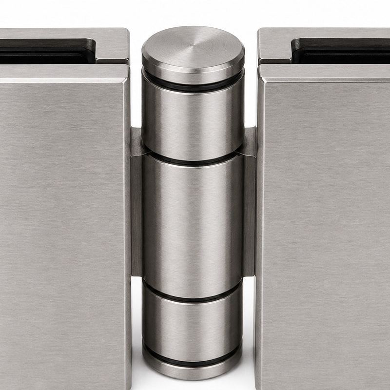 Double-Action Glass Shower Door Hinge