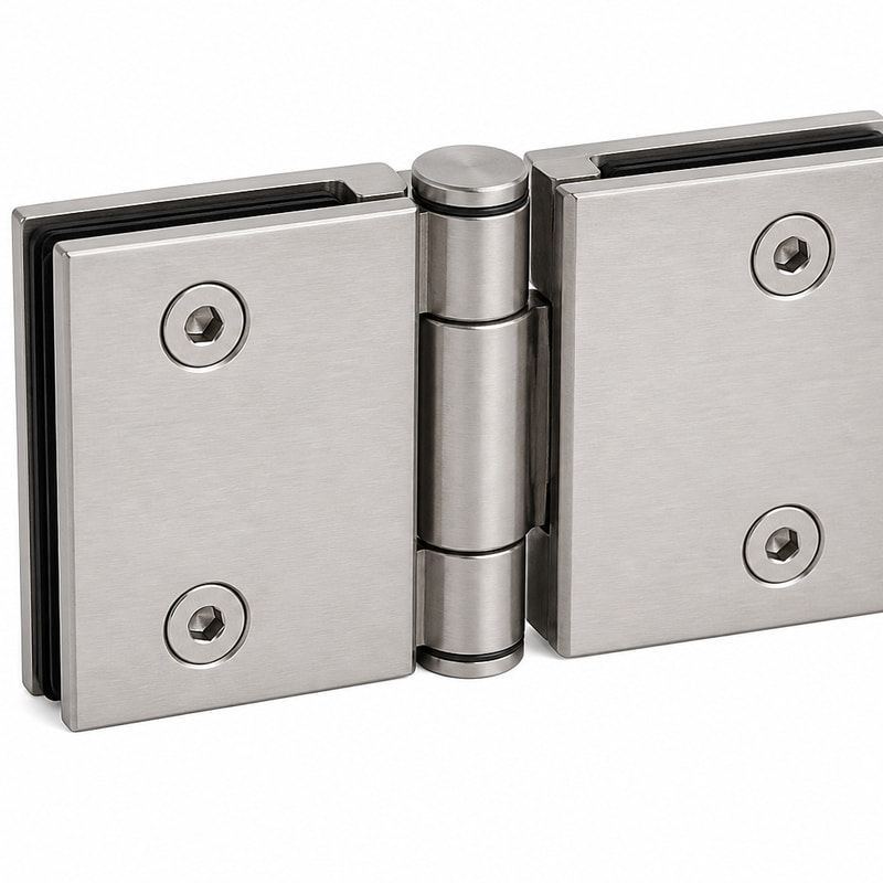 Double-Action Glass Shower Door Hinge